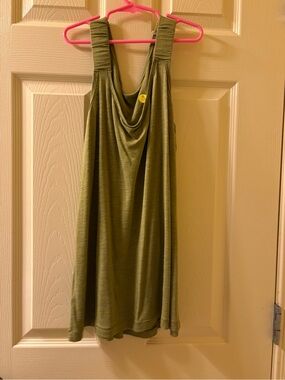 LOFT Olive Green Sleeveless Drape Neck tank top